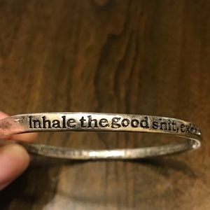 Silver bangle bracelet